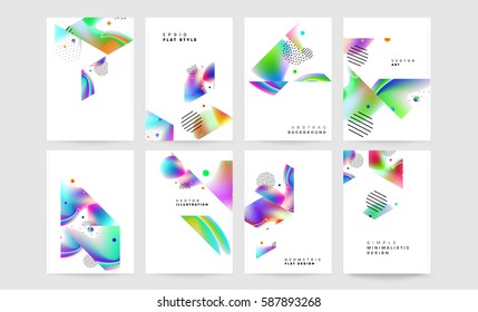Memphis Geometric background Template for covers, flyers, banners, posters and placards, may be used for presentations and books, EPS10 vector illustration