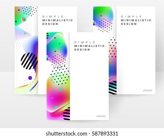 Memphis Geometric background Template for covers, flyers, banners, posters and placards, may be used for presentations and books, EPS10 vector illustration