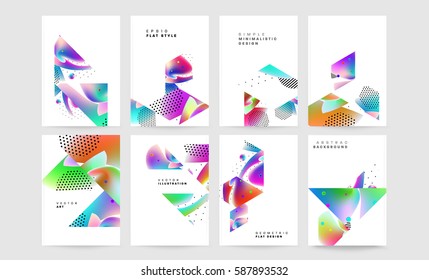 Memphis Geometric background Template for covers, flyers, banners, posters and placards, may be used for presentations and books, EPS10 vector illustration