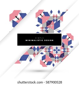 Memphis Geometric background Template for covers, flyers, banners, posters and placards, may be used for presentations and books, EPS10 vector illustration