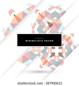 Memphis Geometric background Template for covers, flyers, banners, posters and placards, may be used for presentations and books, EPS10 vector illustration