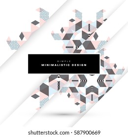 Memphis Geometric background Template for covers, flyers, banners, posters and placards, may be used for presentations and books, EPS10 vector illustration