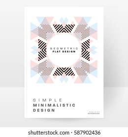Memphis Geometric background Template for covers, flyers, banners, posters and placards, may be used for presentations and books, EPS10 vector illustration