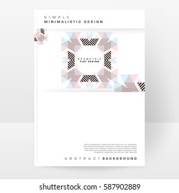 Memphis Geometric background Template for covers, flyers, banners, posters and placards, may be used for presentations and books, EPS10 vector illustration