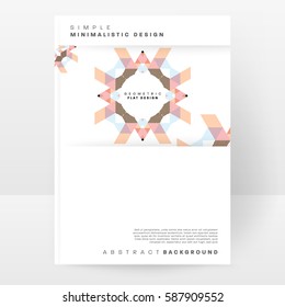 Memphis Geometric background Template for covers, flyers, banners, posters and placards, may be used for presentations and books, EPS10 vector illustration