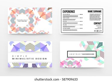 Memphis Geometric background Template for covers, flyers, banners, posters and placards, may be used for presentations and books, EPS10 vector illustration