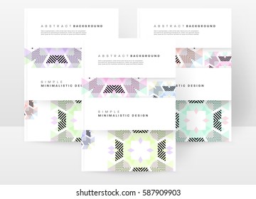 Memphis Geometric background Template for covers, flyers, banners, posters and placards, may be used for presentations and books, EPS10 vector illustration