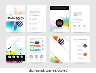 Memphis Geometric background Template for covers, flyers, banners, posters and placards, may be used for presentations and books, EPS10 vector illustration