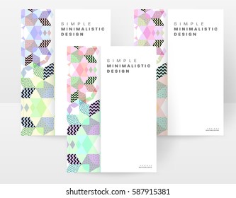 Memphis Geometric background Template for covers, flyers, banners, posters and placards, may be used for presentations and books, EPS10 vector illustration