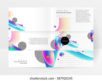 Memphis Geometric background Template for covers, flyers, banners, posters and placards, may be used for presentations and books, EPS10 vector illustration