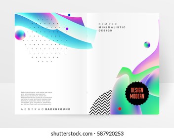 Memphis Geometric background Template for covers, flyers, banners, posters and placards, may be used for presentations and books, EPS10 vector illustration