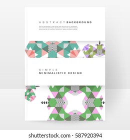 Memphis Geometric background Template for covers, flyers, banners, posters and placards, may be used for presentations and books, EPS10 vector illustration