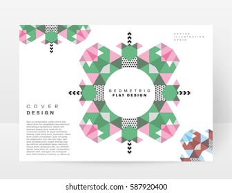 Memphis Planilla de fondo geométrico para cubiertas, volantes, pancartas, carteles y carteles, se puede usar para presentaciones y libros, ilustración del vector EPS10