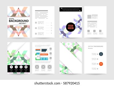 Memphis Geometric background Template for covers, flyers, banners, posters and placards, may be used for presentations and books, EPS10 vector illustration