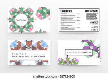 Memphis Geometric background Template for covers, flyers, banners, posters and placards, may be used for presentations and books, EPS10 vector illustration