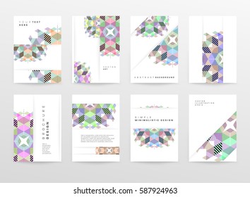 Memphis Geometric background Template for covers, flyers, banners, posters and placards, may be used for presentations and books, EPS10 vector illustration