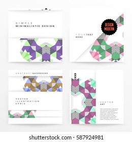Memphis Geometric background Template for covers, flyers, banners, posters and placards, may be used for presentations and books, EPS10 vector illustration