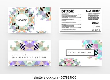 Memphis Geometric background Template for covers, flyers, banners, posters and placards, may be used for presentations and books, EPS10 vector illustration