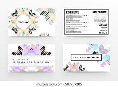 Memphis Geometric background Template for covers, flyers, banners, posters and placards, may be used for presentations and books, EPS10 vector illustration