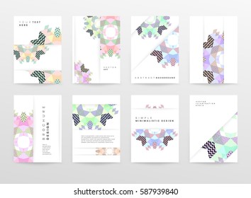 Memphis Geometric background Template for covers, flyers, banners, posters and placards, may be used for presentations and books, EPS10 vector illustration