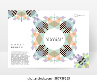 Memphis Planilla de fondo geométrico para cubiertas, volantes, pancartas, carteles y carteles, se puede usar para presentaciones y libros, ilustración del vector EPS10