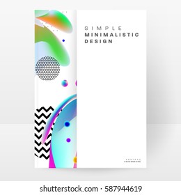 Memphis Geometric background Template for covers, flyers, banners, posters and placards, may be used for presentations and books, EPS10 vector illustration