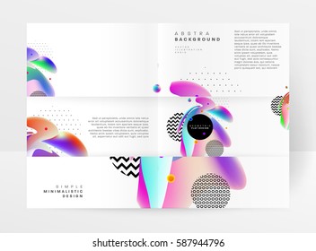 Memphis Geometric background Template for covers, flyers, banners, posters and placards, may be used for presentations and books, EPS10 vector illustration