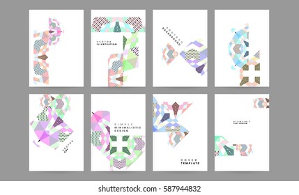 Memphis Geometric background Template for covers, flyers, banners, posters and placards, may be used for presentations and books, EPS10 vector illustration