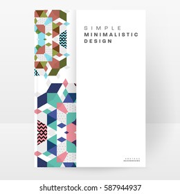 Memphis Geometric background Template for covers, flyers, banners, posters and placards, may be used for presentations and books, EPS10 vector illustration