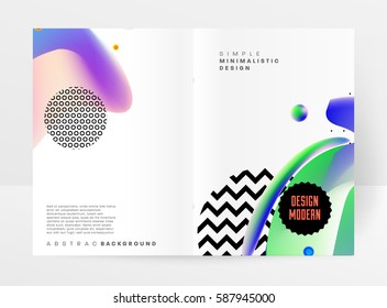 Memphis Geometric background Template for covers, flyers, banners, posters and placards, may be used for presentations and books, EPS10 vector illustration