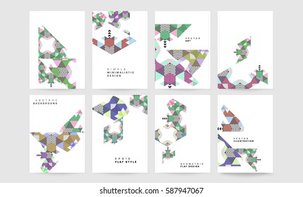 Memphis Geometric background Template for covers, flyers, banners, posters and placards, may be used for presentations and books, EPS10 vector illustration