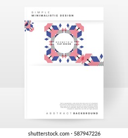 Memphis Geometric background Template for covers, flyers, banners, posters and placards, may be used for presentations and books, EPS10 vector illustration