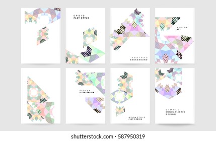 Memphis Geometric background Template for covers, flyers, banners, posters and placards, may be used for presentations and books, EPS10 vector illustration