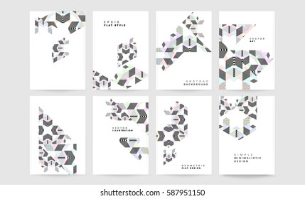 Memphis Geometric background Template for covers, flyers, banners, posters and placards, may be used for presentations and books, EPS10 vector illustration
