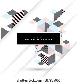 Memphis Geometric background Template for covers, flyers, banners, posters and placards, may be used for presentations and books, EPS10 vector illustration