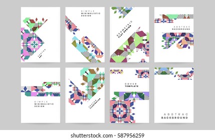 Memphis Geometric background Template for covers, flyers, banners, posters and placards, may be used for presentations and books, EPS10 vector illustration