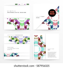 Memphis Geometric background Template for covers, flyers, banners, posters and placards, may be used for presentations and books, EPS10 vector illustration