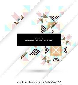Memphis Geometric background Template for covers, flyers, banners, posters and placards, may be used for presentations and books, EPS10 vector illustration