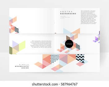 Memphis Geometric background Template for covers, flyers, banners, posters and placards, may be used for presentations and books, EPS10 vector illustration