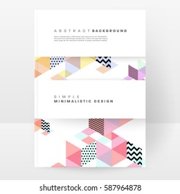 Memphis Geometric background Template for covers, flyers, banners, posters and placards, may be used for presentations and books, EPS10 vector illustration