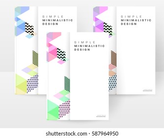 Memphis Geometric background Template for covers, flyers, banners, posters and placards, may be used for presentations and books, EPS10 vector illustration