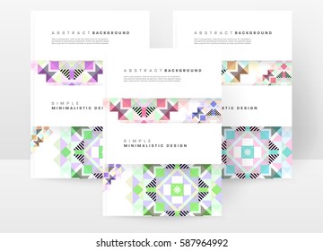 Memphis Geometric background Template for covers, flyers, banners, posters and placards, may be used for presentations and books, EPS10 vector illustration