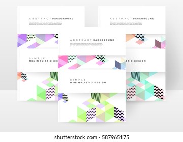 Memphis Planilla de fondo geométrico para cubiertas, volantes, pancartas, carteles y carteles, se puede usar para presentaciones y libros, ilustración del vector EPS10