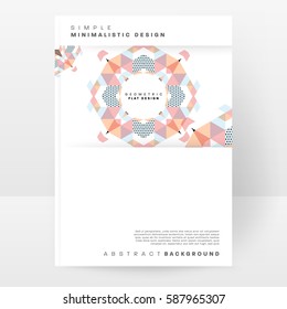 Memphis Geometric background Template for covers, flyers, banners, posters and placards, may be used for presentations and books, EPS10 vector illustration