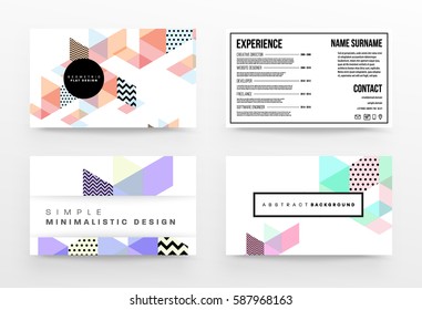 Memphis Geometric background Template for covers, flyers, banners, posters and placards, may be used for presentations and books, EPS10 vector illustration