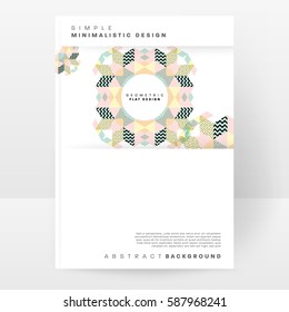 Memphis Geometric background Template for covers, flyers, banners, posters and placards, may be used for presentations and books, EPS10 vector illustration
