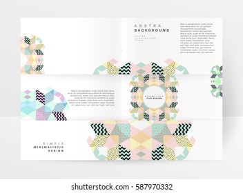 Memphis Geometric background Template for covers, flyers, banners, posters and placards, may be used for presentations and books, EPS10 vector illustration
