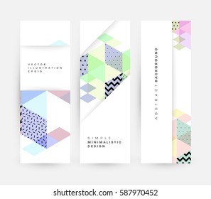 Memphis Geometric background Template for covers, flyers, banners, posters and placards, may be used for presentations and books, EPS10 vector illustration
