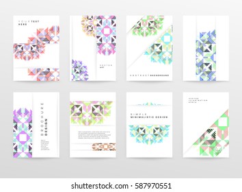 Memphis Geometric background Template for covers, flyers, banners, posters and placards, may be used for presentations and books, EPS10 vector illustration