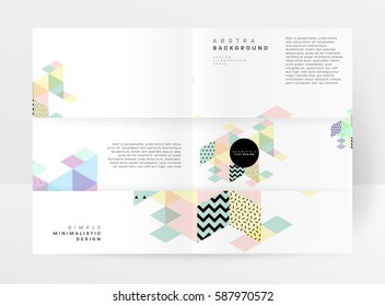 Memphis Geometric background Template for covers, flyers, banners, posters and placards, may be used for presentations and books, EPS10 vector illustration